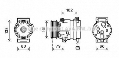 AVA QUALITY COOLING rtk474 -  Компрессор, кондиционер